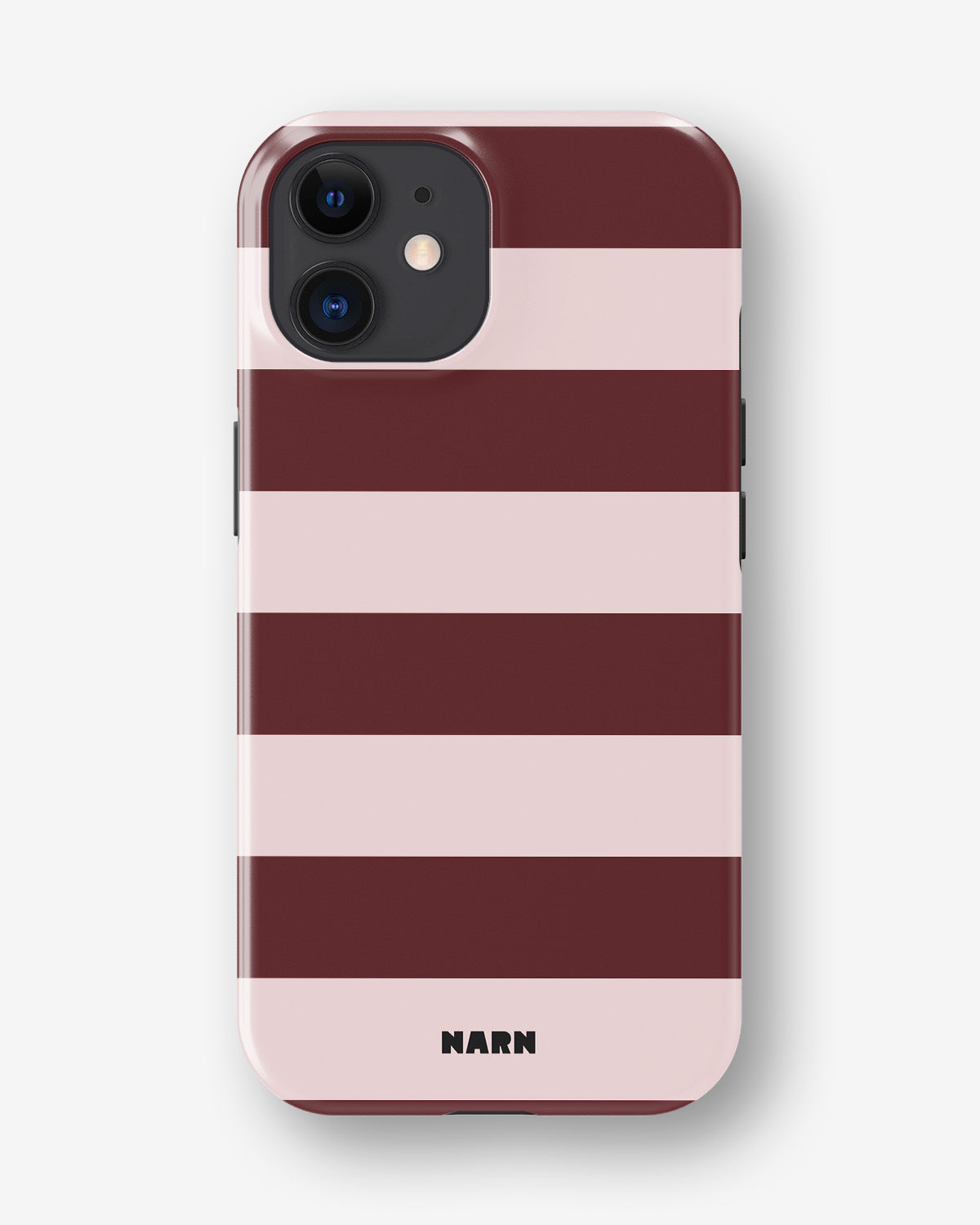 iPhone 12 / iPhone 12 Pro Tough Case – Cranberry Stripe - View 1