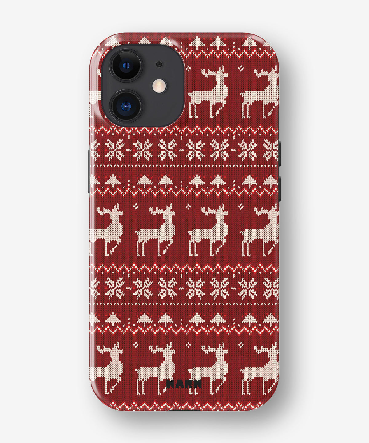 iPhone 12 / iPhone 12 Pro Tough Case – Reindeer Knit - View 1