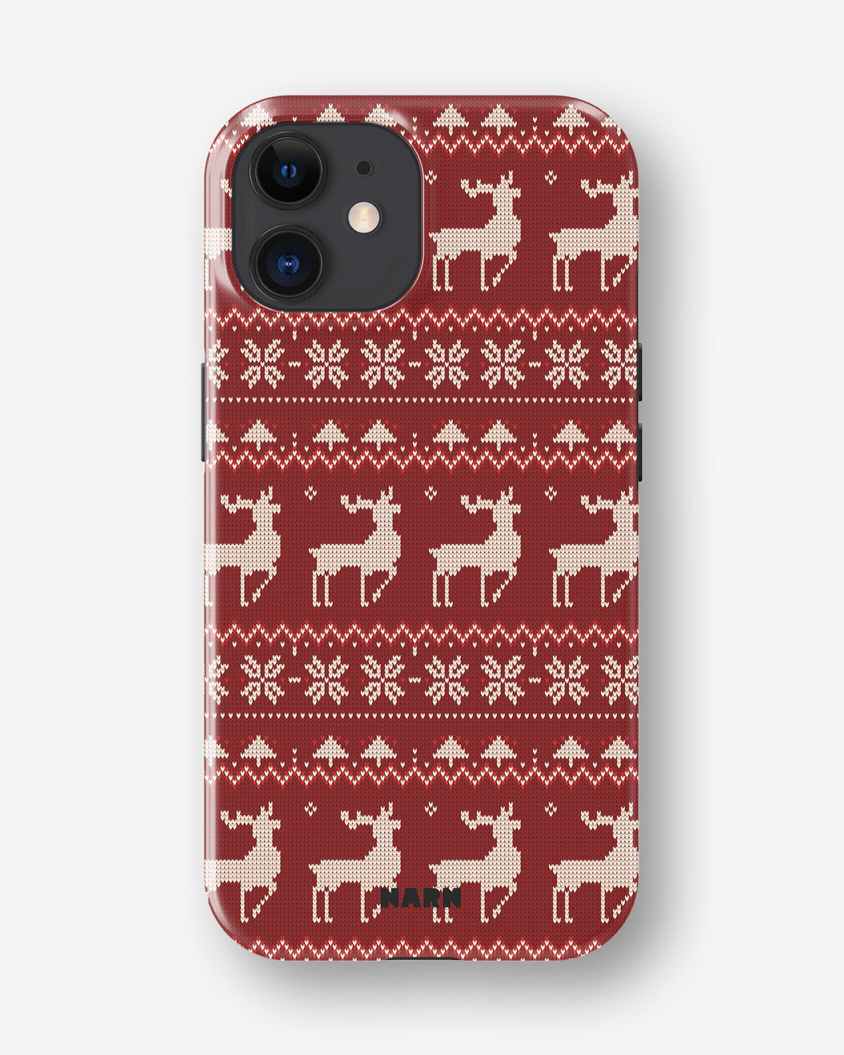 iPhone 12 / iPhone 12 Pro Tough Case – Reindeer Knit - View 1