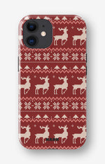 iPhone 12 / iPhone 12 Pro Tough Case – Reindeer Knit - View 1