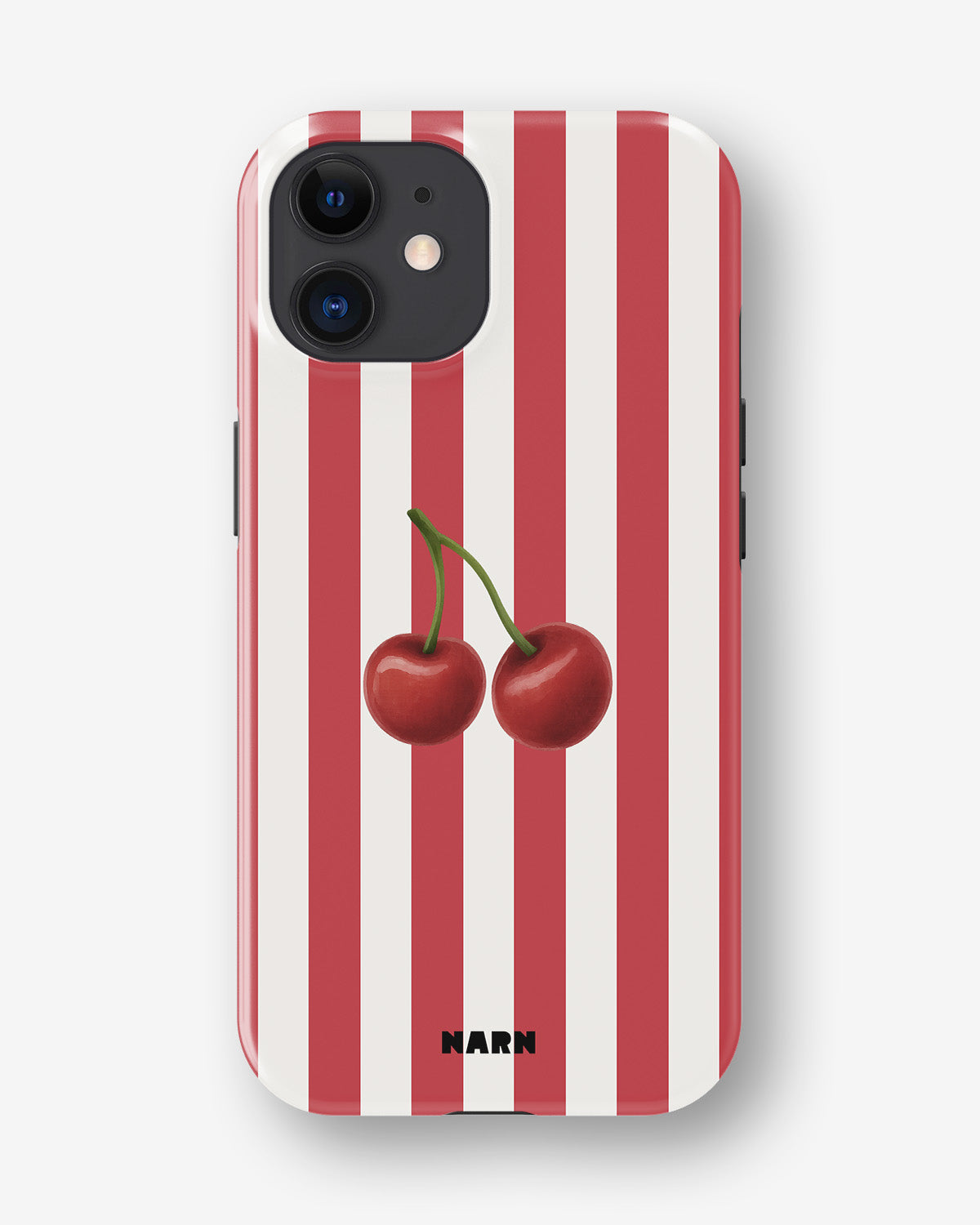 iPhone 12 / iPhone 12 Pro Tough Case – Cherry Stripes - View 1