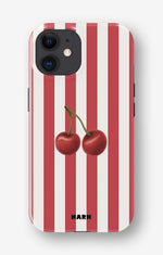iPhone 12 / iPhone 12 Pro Tough Case – Cherry Stripes - View 1