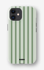 iPhone 12 / iPhone 12 Pro Tough Case – Sage Stripes - View 1
