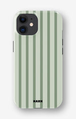iPhone 12 / iPhone 12 Pro Tough Case – Sage Stripes - View 1