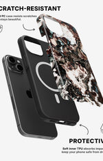 iPhone 12 / iPhone 12 Pro Tough Case – Marble Brown - View 2