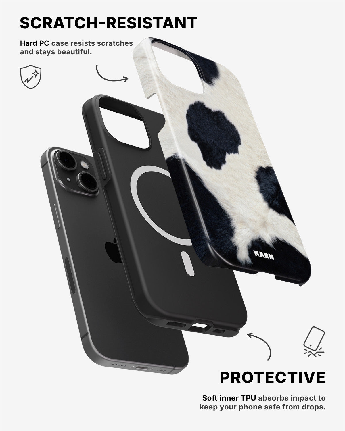 iPhone 12 / iPhone 12 Pro Tough Case – Cow Skin - View 2