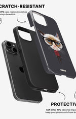 iPhone 12 / iPhone 12 Pro Tough Case – Hipster Cat - View 2