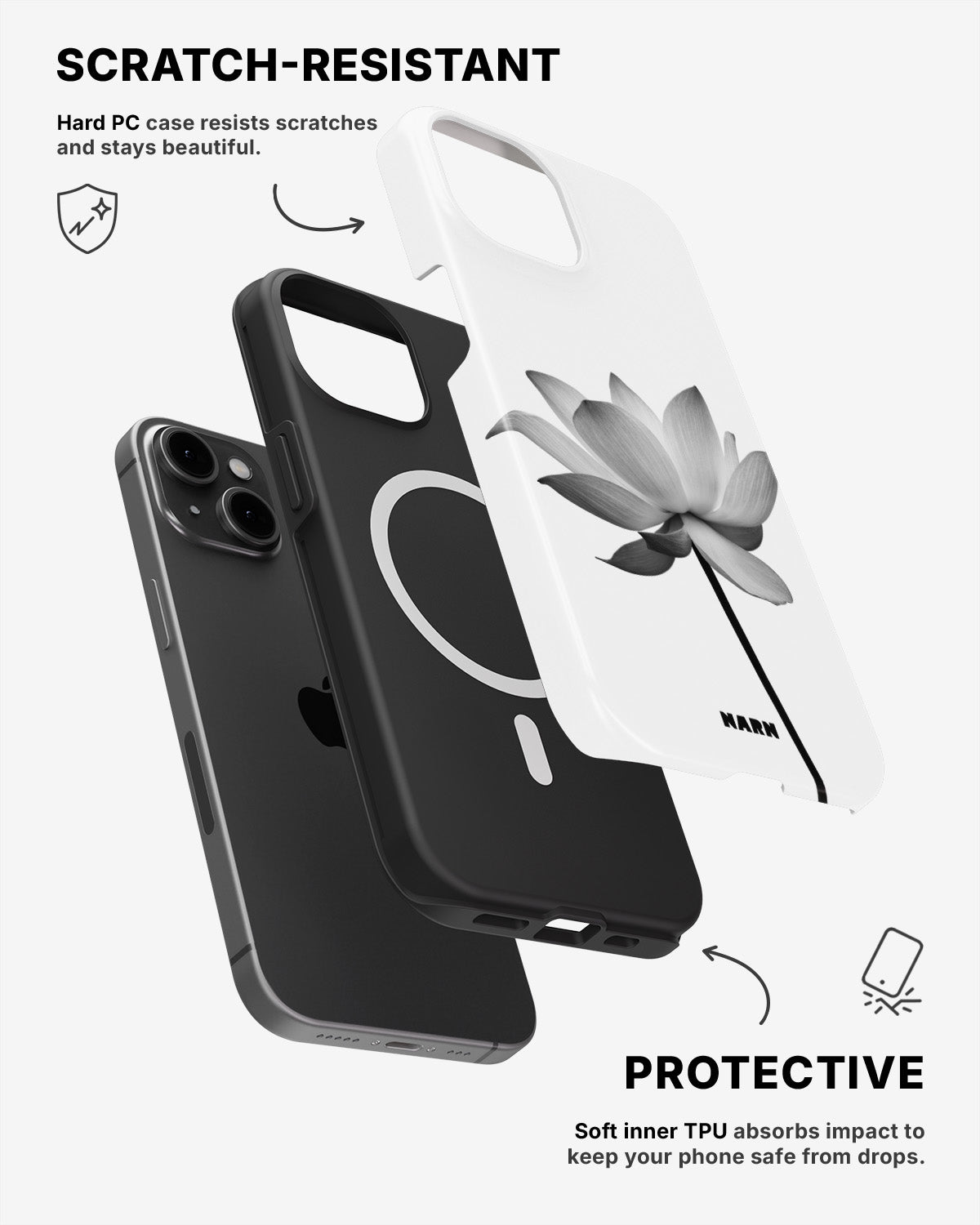 iPhone 12 / iPhone 12 Pro Tough Case – Lotus - View 2