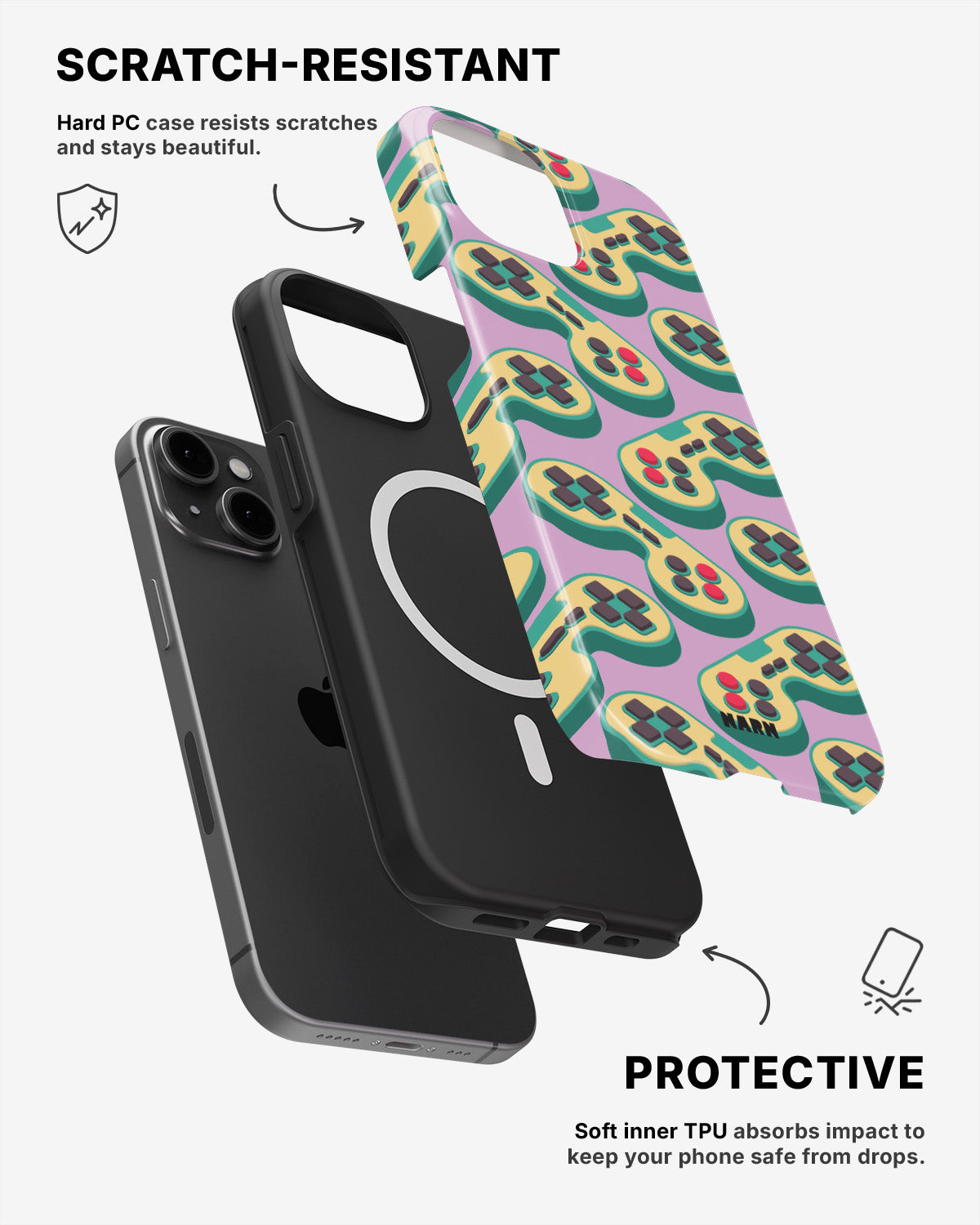 iPhone 12 / iPhone 12 Pro Tough Case – Gamepad - View 2