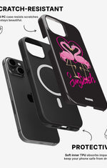 iPhone 12 / iPhone 12 Pro Tough Case – Beach Flamingo - View 2