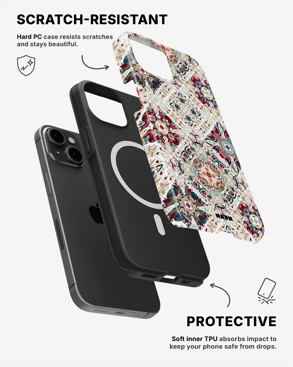 iPhone 12 / iPhone 12 Pro Tough Case – Luxury Tile - View 2
