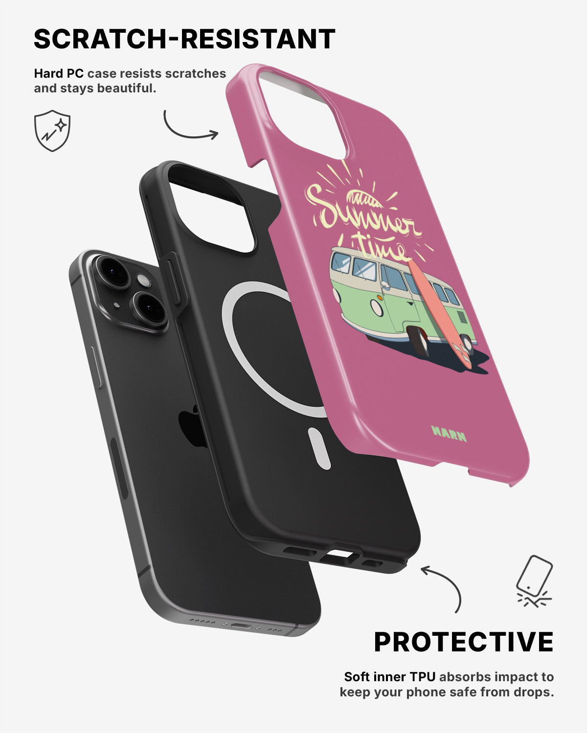 iPhone 12 / iPhone 12 Pro Tough Case – Summer Van - View 2