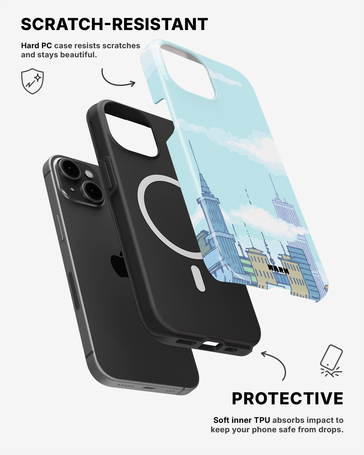 iPhone 12 / iPhone 12 Pro Tough Case – Skyline - View 2