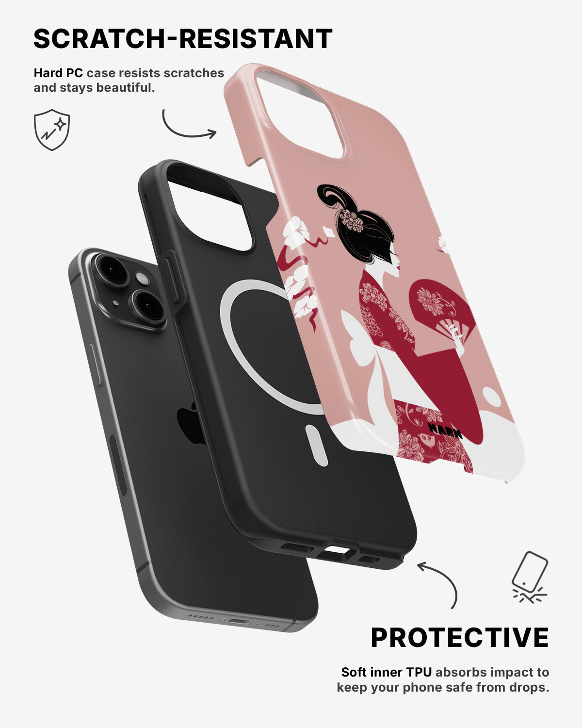 iPhone 12 / iPhone 12 Pro Tough Case – Geisha - View 2