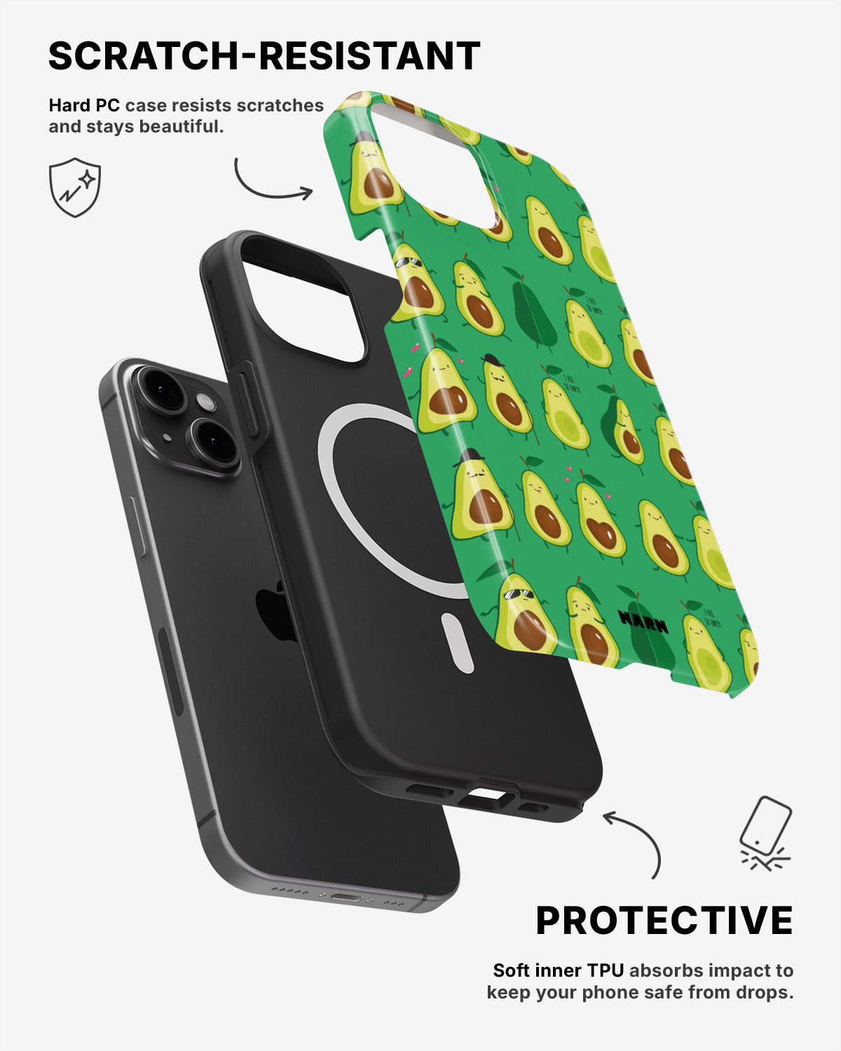 iPhone 12 / iPhone 12 Pro Tough Case – Avocado Mood - View 2