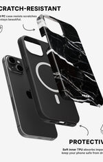 iPhone 12 / iPhone 12 Pro Tough Case – Black Marble - View 2