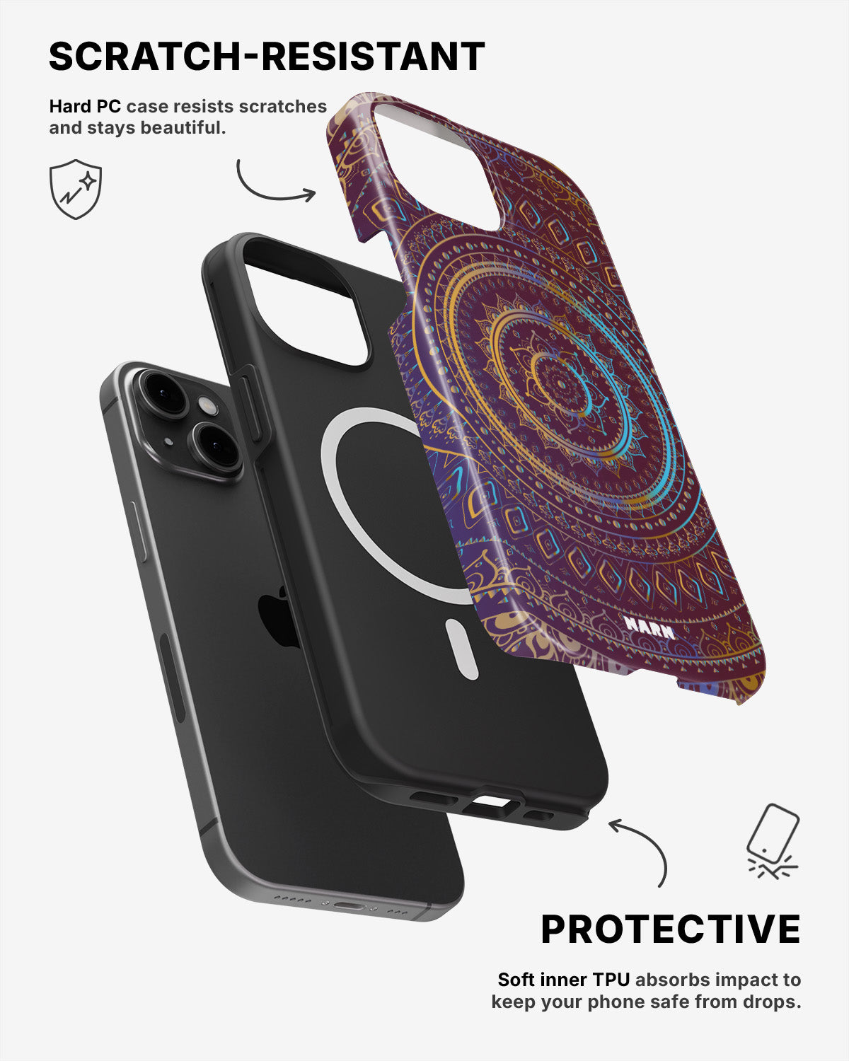 iPhone 12 / iPhone 12 Pro Tough Case – Royal Mandala - View 2