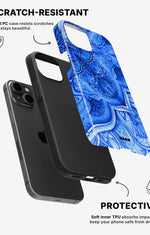 iPhone 12 / iPhone 12 Pro Tough Case – Blue Vintage - View 2
