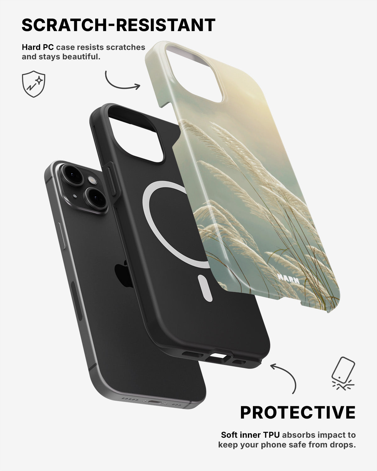 iPhone 12 / iPhone 12 Pro Tough Case – Windy Pampas - View 2