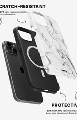 iPhone 12 / iPhone 12 Pro Tough Case – Milky Marble - View 2