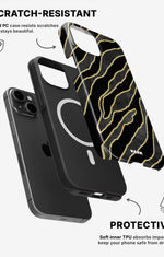 iPhone 12 / iPhone 12 Pro Tough Case – Golden Zebra - View 2