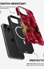 iPhone 12 / iPhone 12 Pro Tough Case – Burgendy Shimmer - View 2