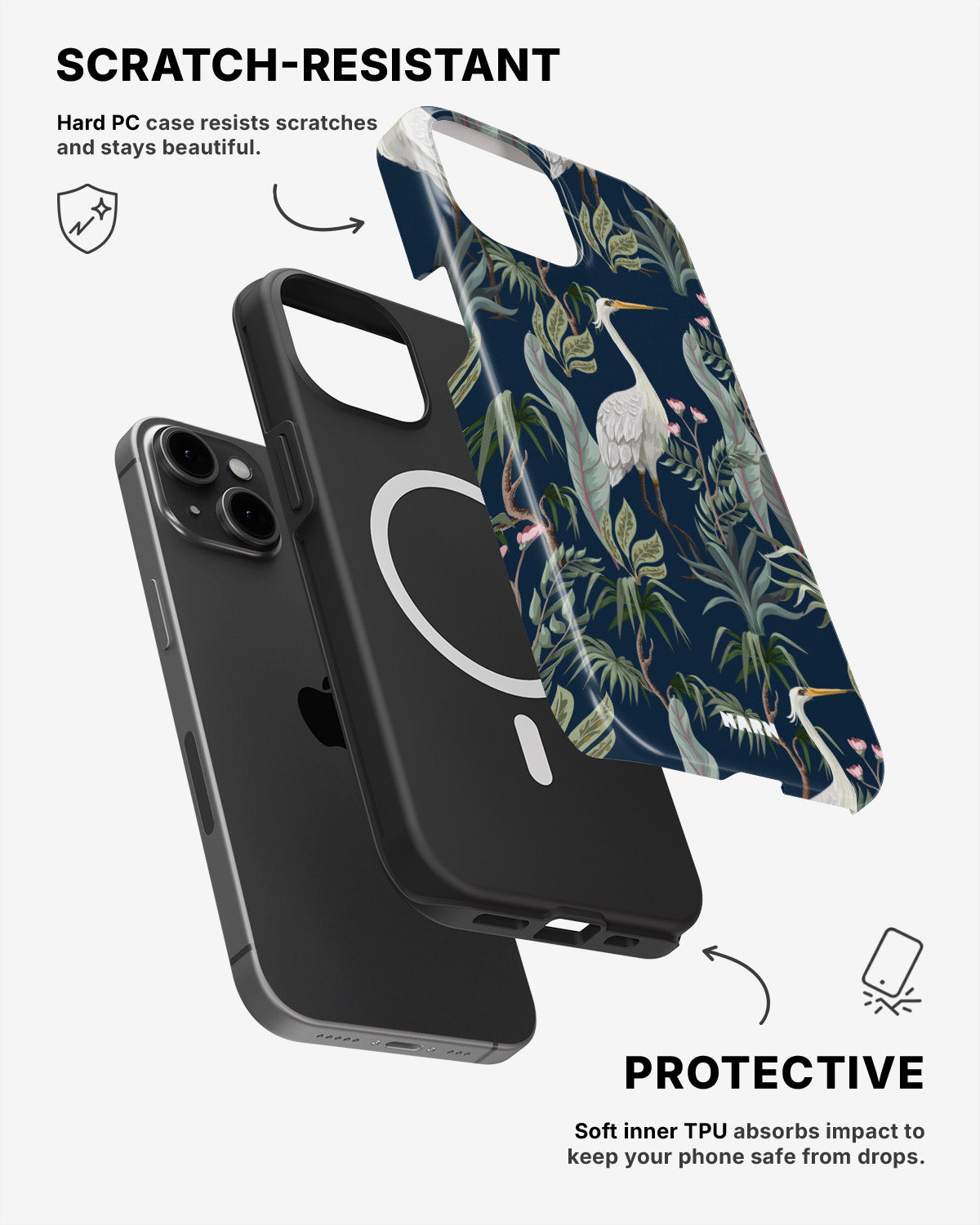 iPhone 12 / iPhone 12 Pro Tough Case – Royal Bird - View 2