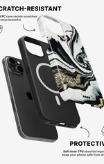 iPhone 12 / iPhone 12 Pro Tough Case – Golden Swirl - View 2