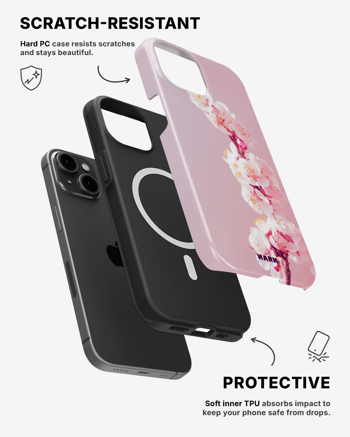iPhone 12 / iPhone 12 Pro Tough Case – Pink Harmony - View 2