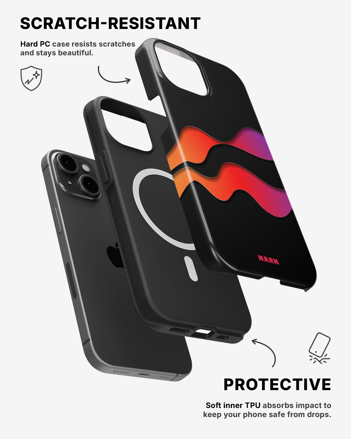 iPhone 12 / iPhone 12 Pro Tough Case – Color Wave - View 2