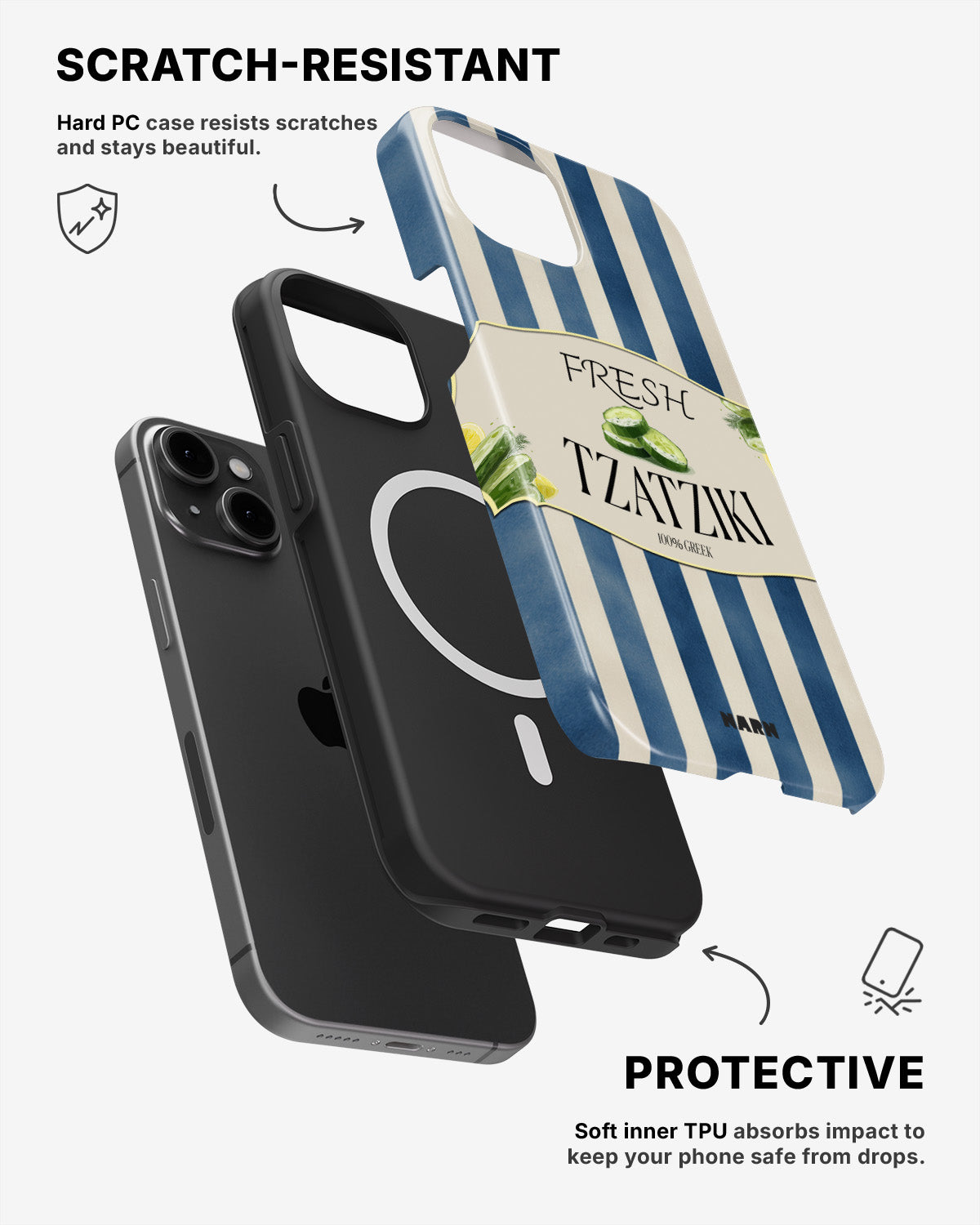iPhone 12 / iPhone 12 Pro Tough Case – Greek Blues - View 2