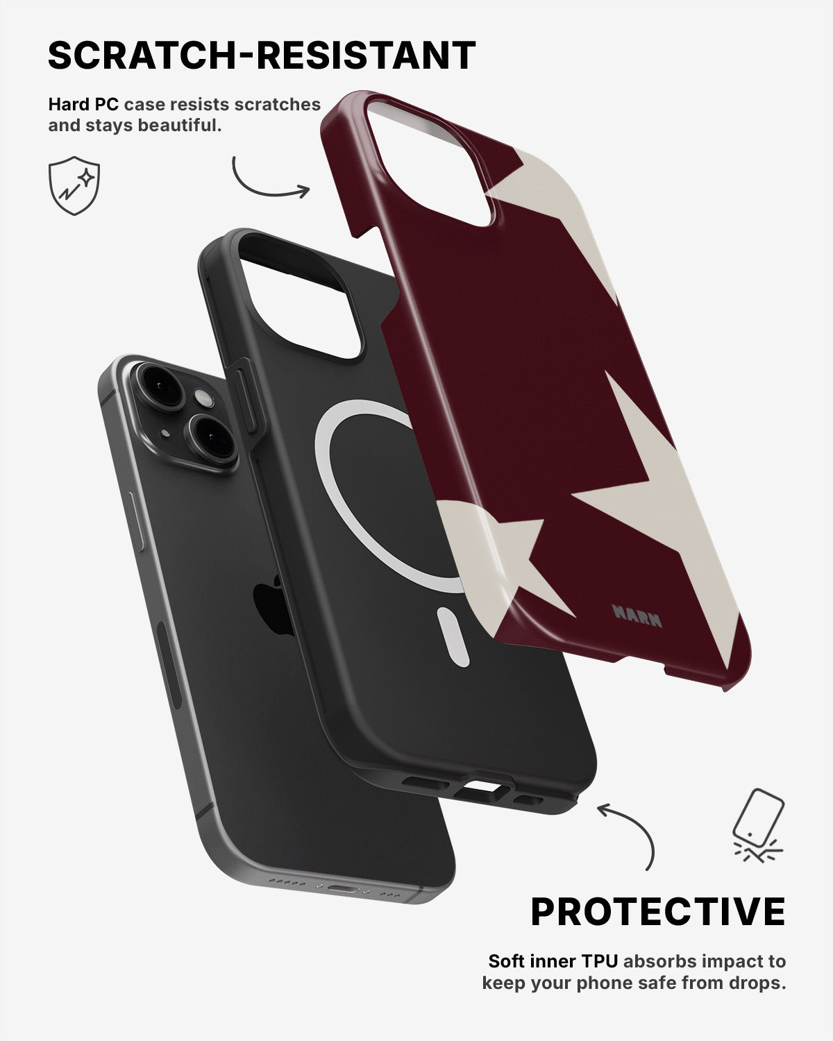 iPhone 12 / iPhone 12 Pro Tough Case – Rouge Star - View 2