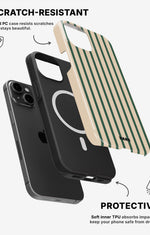 iPhone 12 / iPhone 12 Pro Tough Case – Evergreen Stripe - View 2