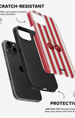 iPhone 12 / iPhone 12 Pro Tough Case – Cherry Stripes - View 2