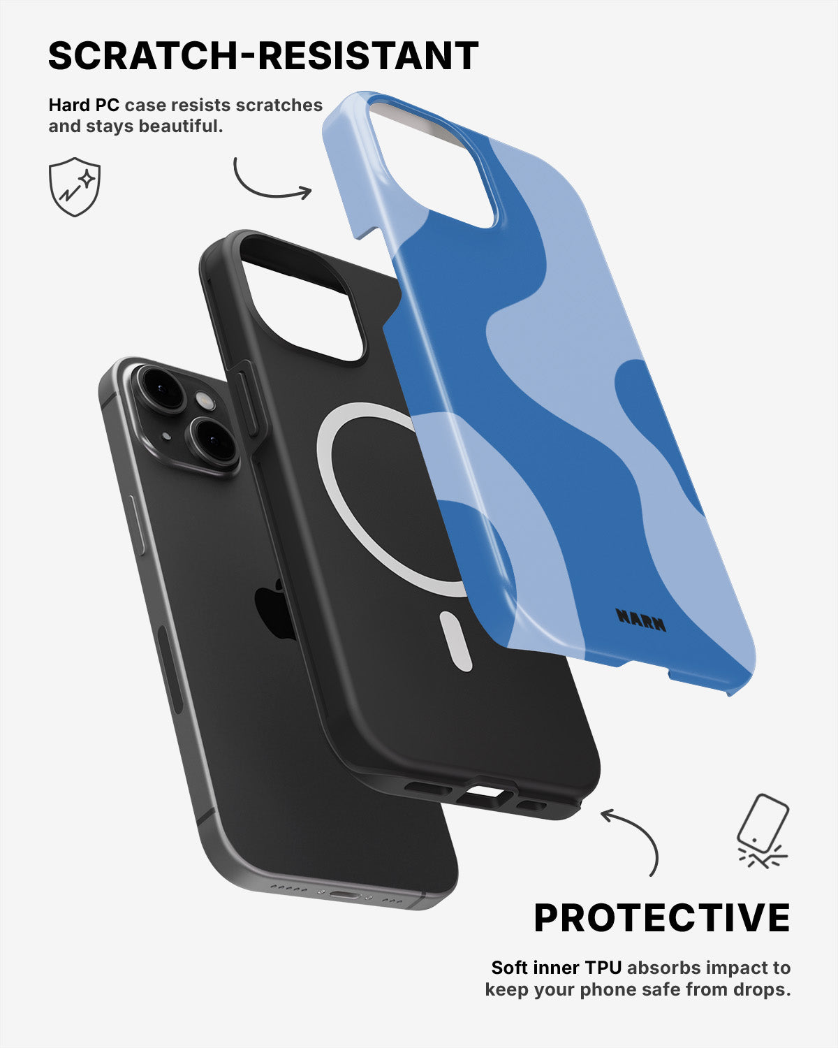 iPhone 12 / iPhone 12 Pro Tough Case – Calm Tide - View 2