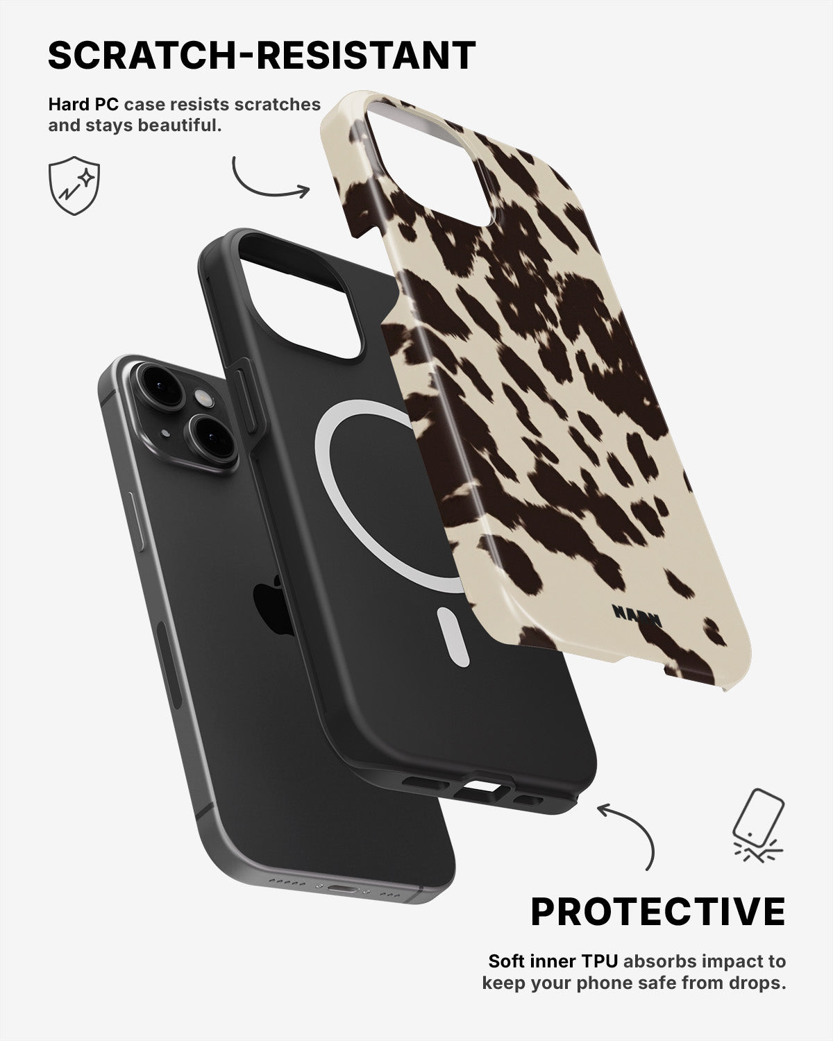 iPhone 12 / iPhone 12 Pro Tough Case – Cowhide - View 2