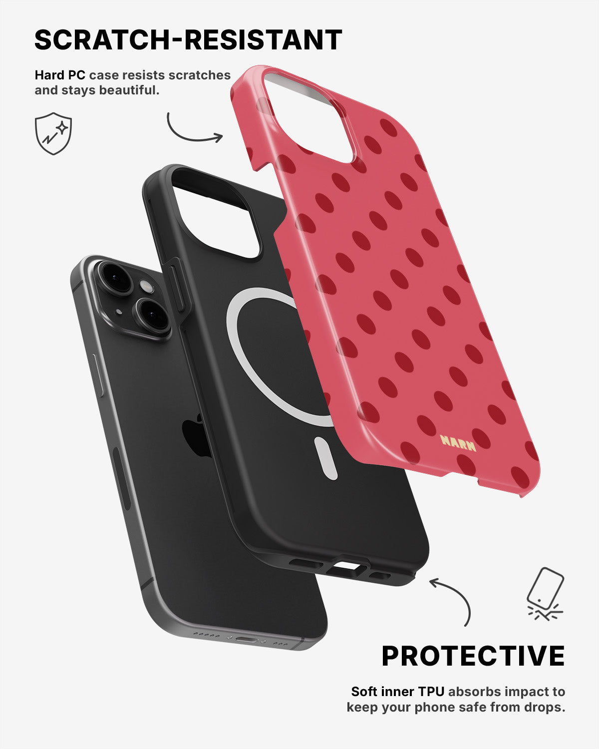 iPhone 12 / iPhone 12 Pro Tough Case – Strawberry - View 2