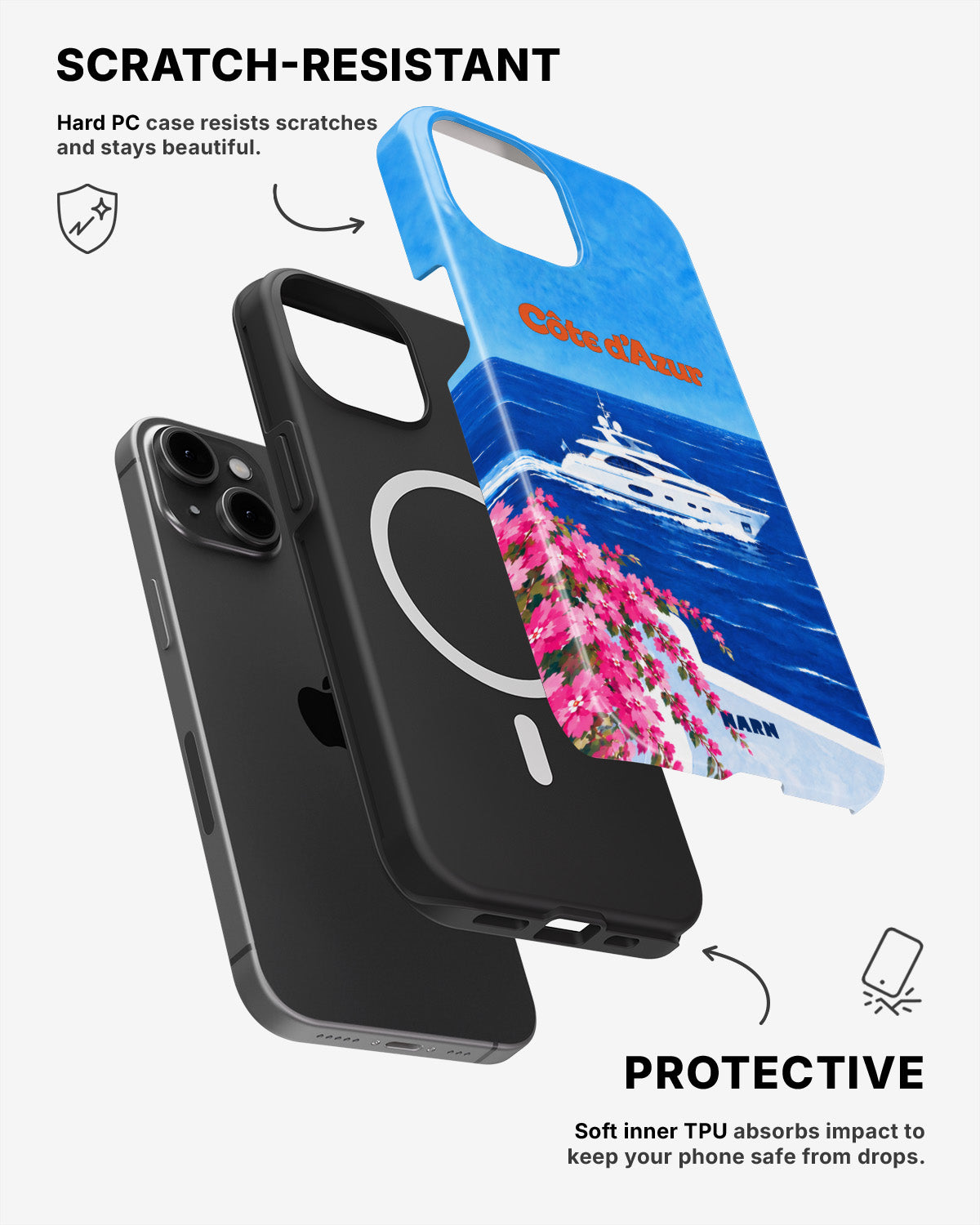 iPhone 12 / iPhone 12 Pro Tough Case – Cap Bleu - View 2