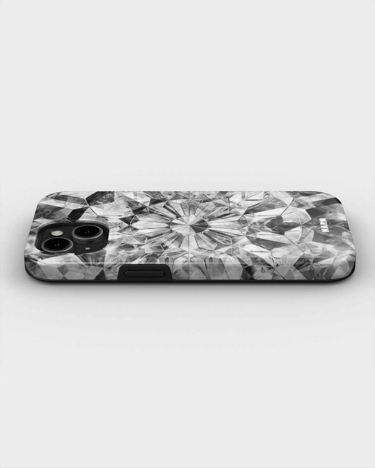 iPhone 12 / iPhone 12 Pro Tough Case – Grey Crystals - View 3