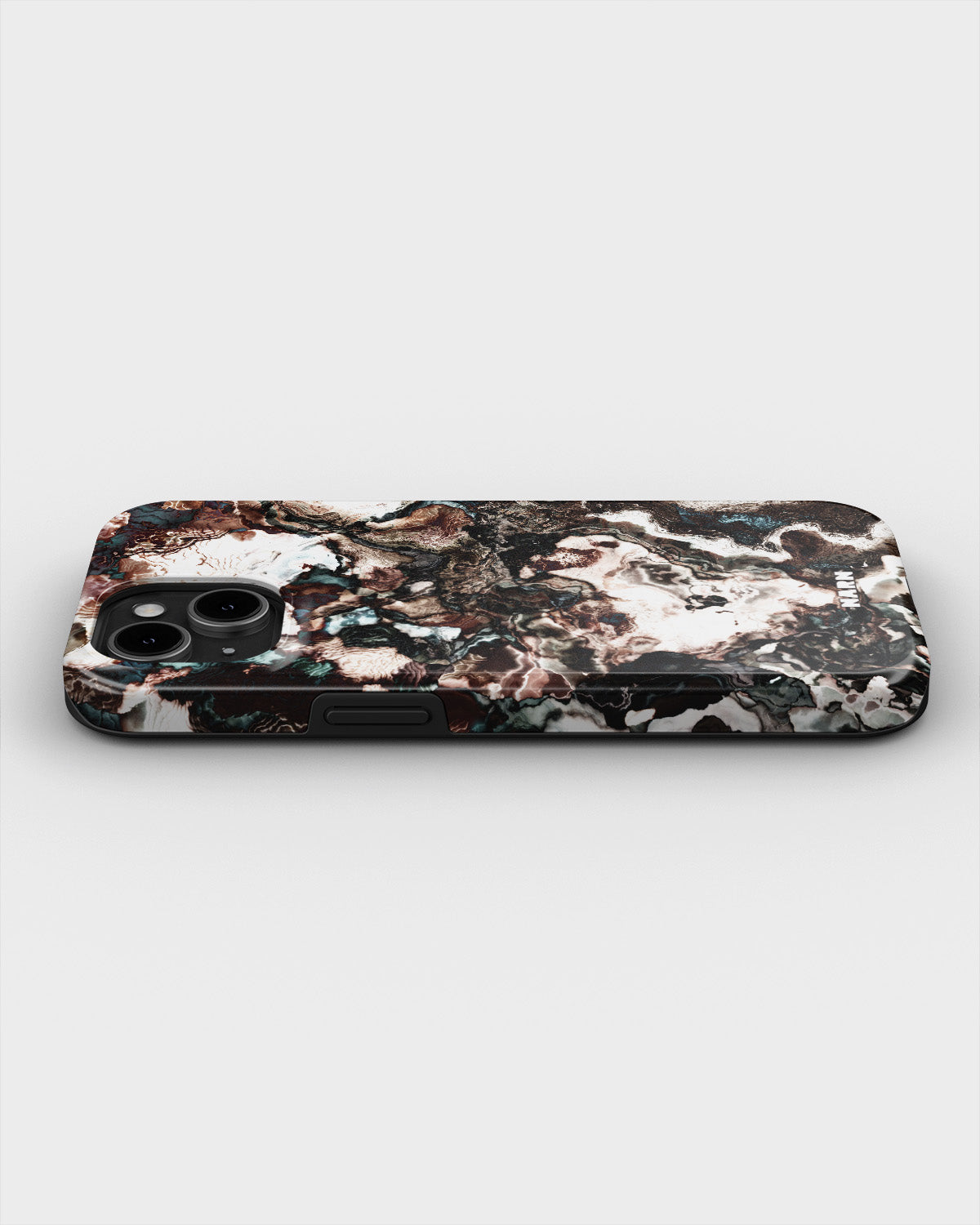 iPhone 12 / iPhone 12 Pro Tough Case – Marble Brown - View 3