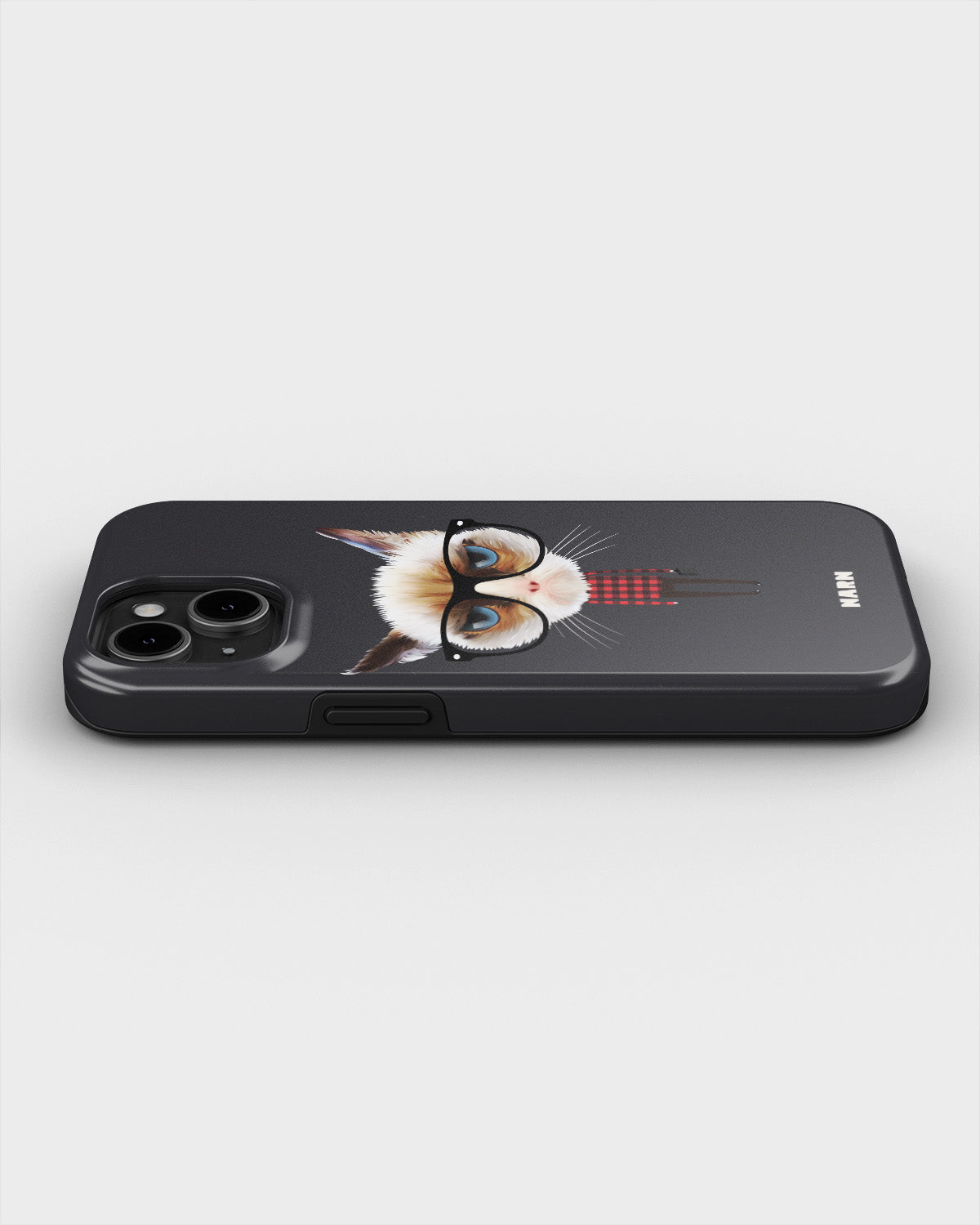 iPhone 12 / iPhone 12 Pro Tough Case – Hipster Cat - View 3