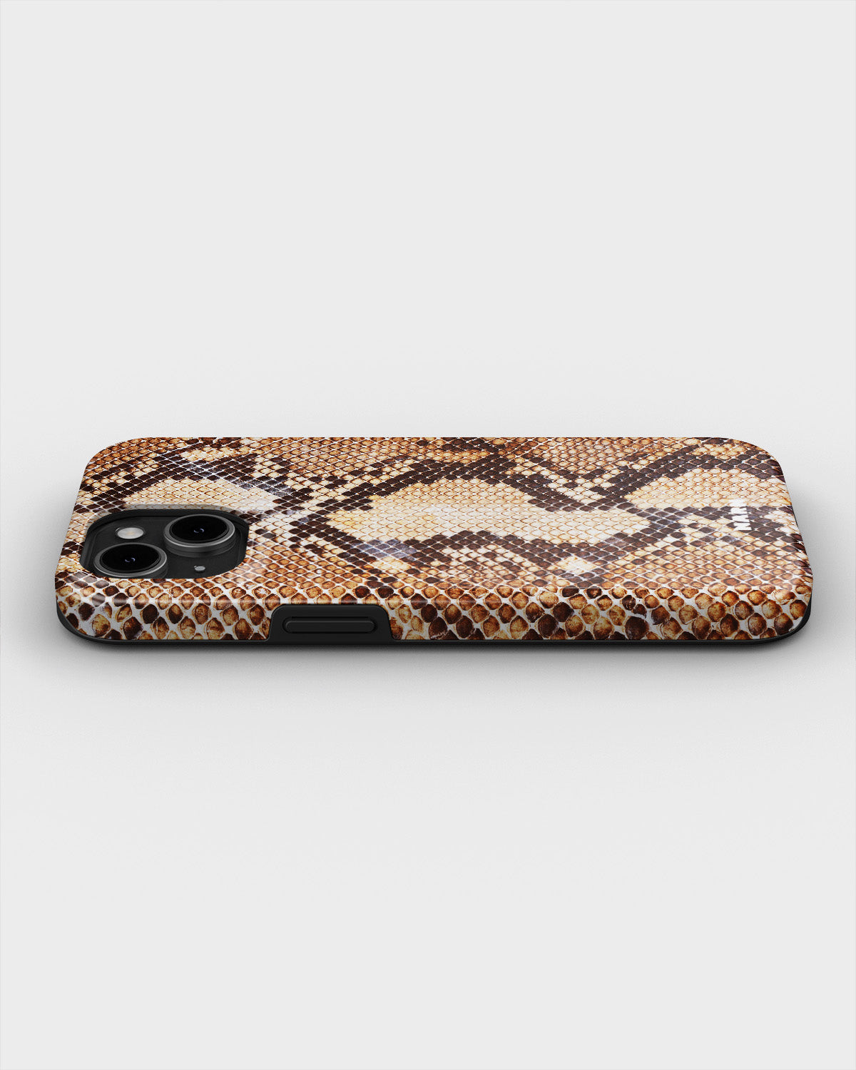 iPhone 12 / iPhone 12 Pro Tough Case – Brown Snakeskin - View 3