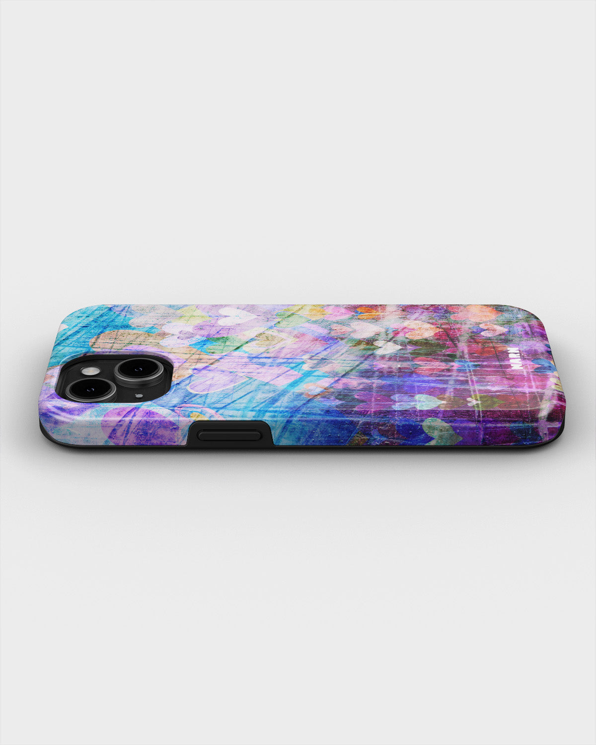 iPhone 12 / iPhone 12 Pro Tough Case – Purple Hearts - View 3