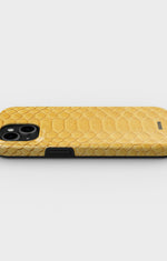 iPhone 12 / iPhone 12 Pro Tough Case – Yellow Snake - View 3