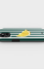 iPhone 12 / iPhone 12 Pro Tough Case – Lemon Stripes - View 3