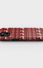 iPhone 12 / iPhone 12 Pro Tough Case – Reindeer Knit - View 3