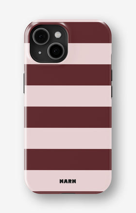 iPhone 13 Tough Case – Cranberry Stripe - View 1