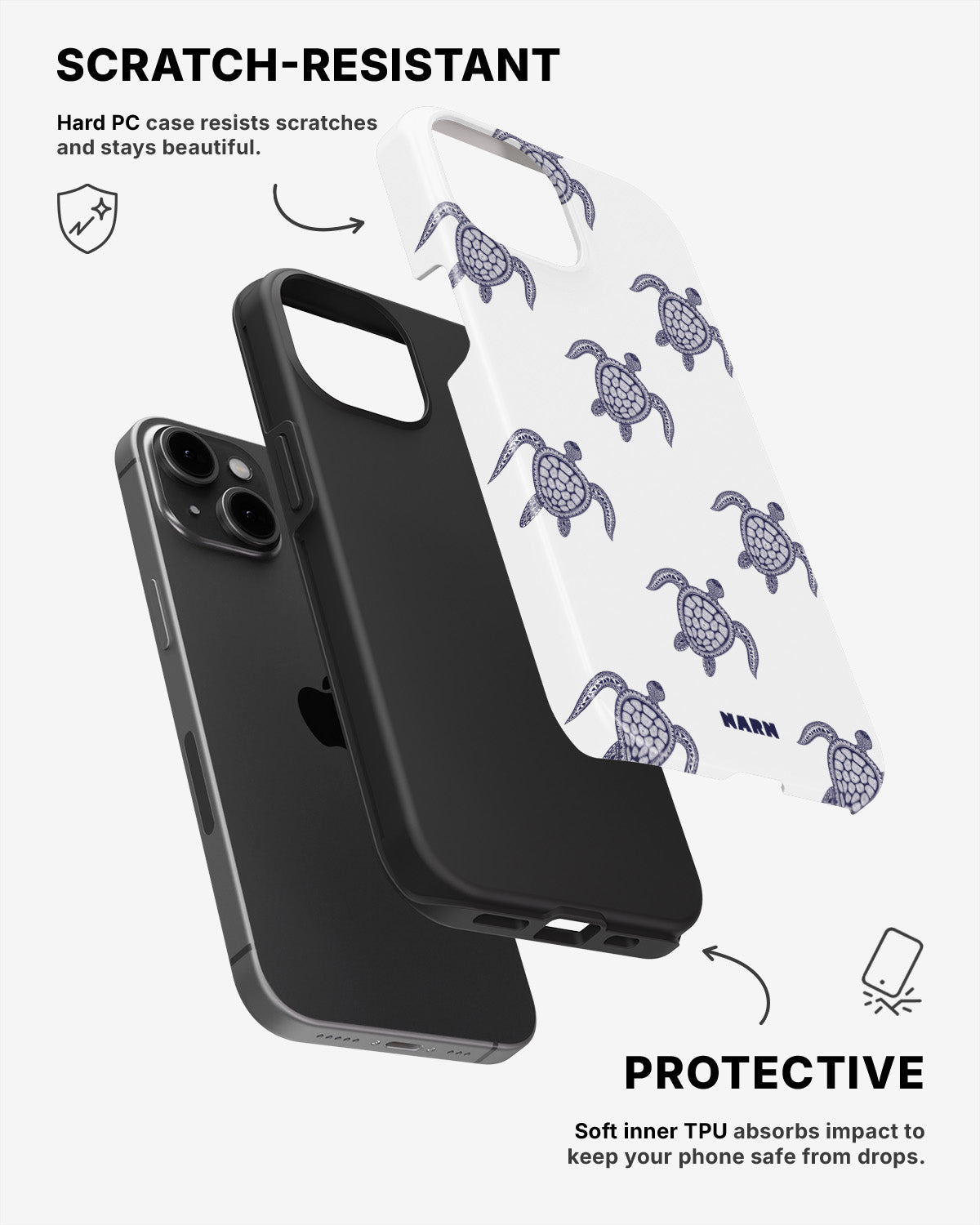 iPhone 13 Tough Case – Blue Turtles - View 2