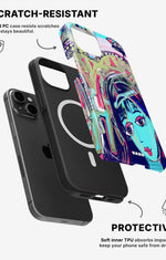 iPhone 13 Tough Case – Abstract Cat - View 2