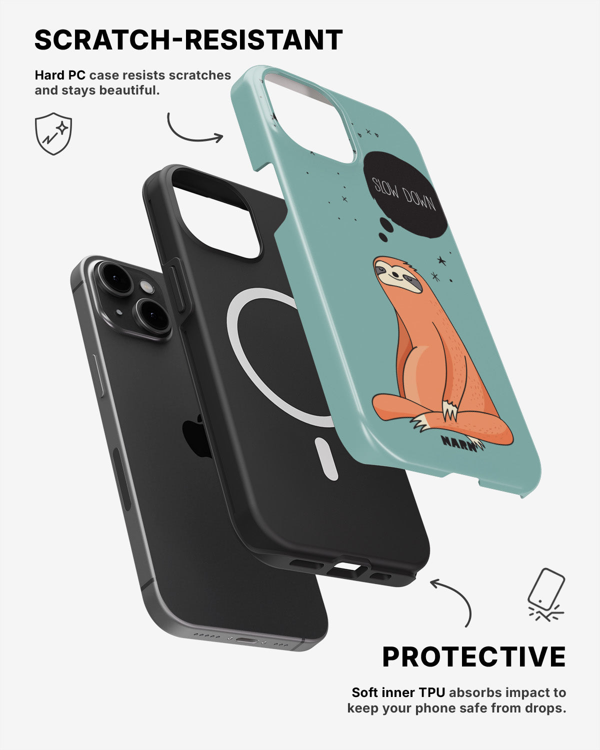 iPhone 13 Tough Case – Slow Down Sloth - View 2